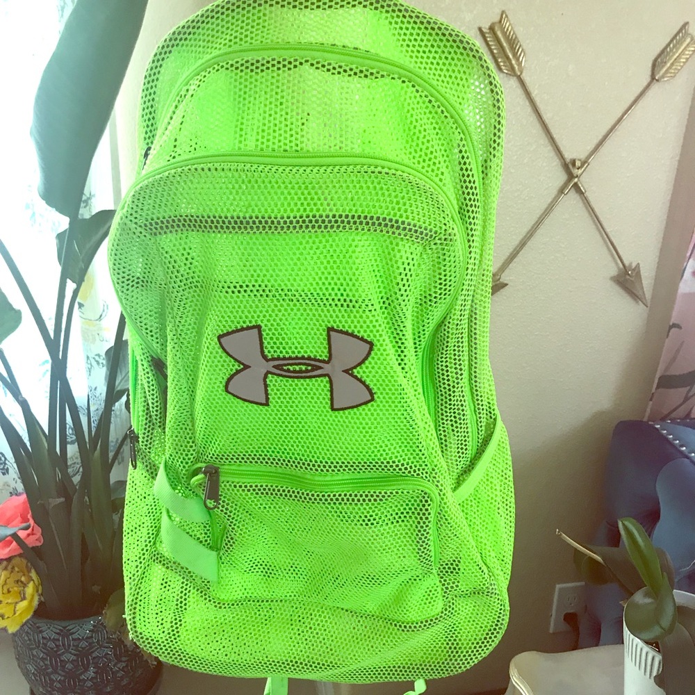 Under Armour Mesh LimeGreen Backpack. NWT